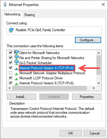 Internet Protocol Version 4(TCP/IPv4