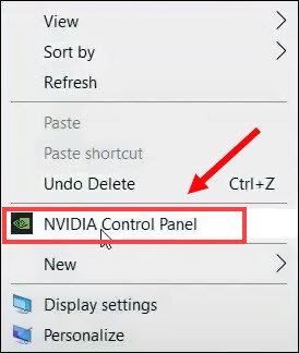 open NVIDIA Control Panel