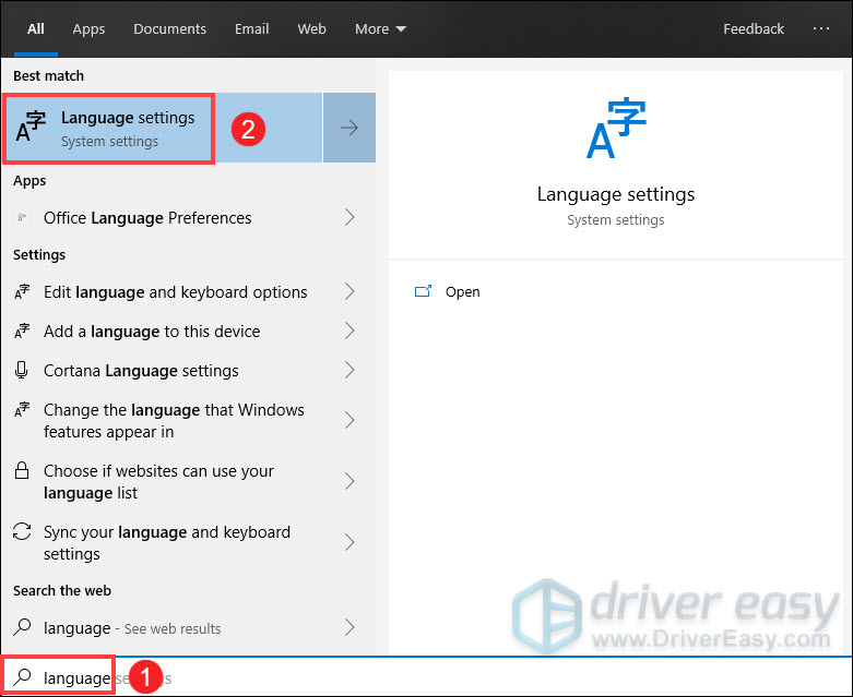 check Windows display language